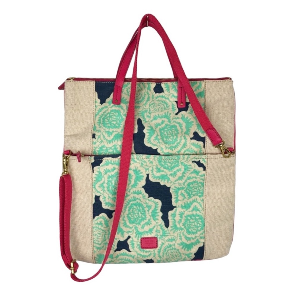 Fossil | Explorer Kira Floral Foldover Canvas Crossbody Tote Bag SHB1081